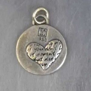 Sterling Silver Circle Heart Pendant
